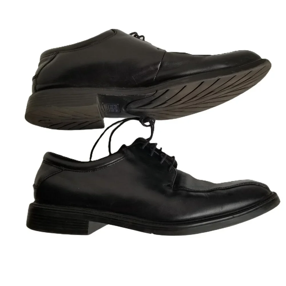 Nunn Bush Black Leather Derby 105 Medium ComfortGel Professional